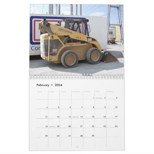 Heavy Equipment calendar Zazzle