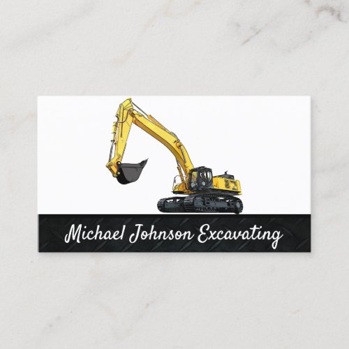 Heavy Equipment Construction Excavator Plant Business Card