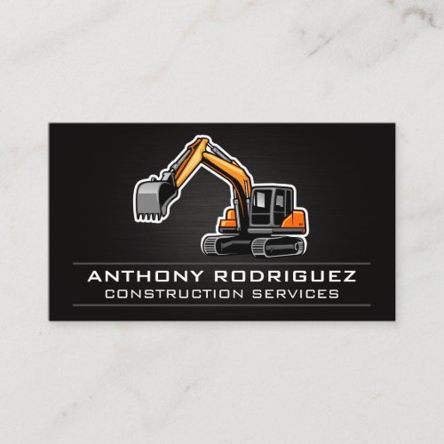 Heavy Equipment  Construction Vehicle Business Card