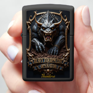 Heavy Equipment Earth Warrior Dominance Zippo Lighter