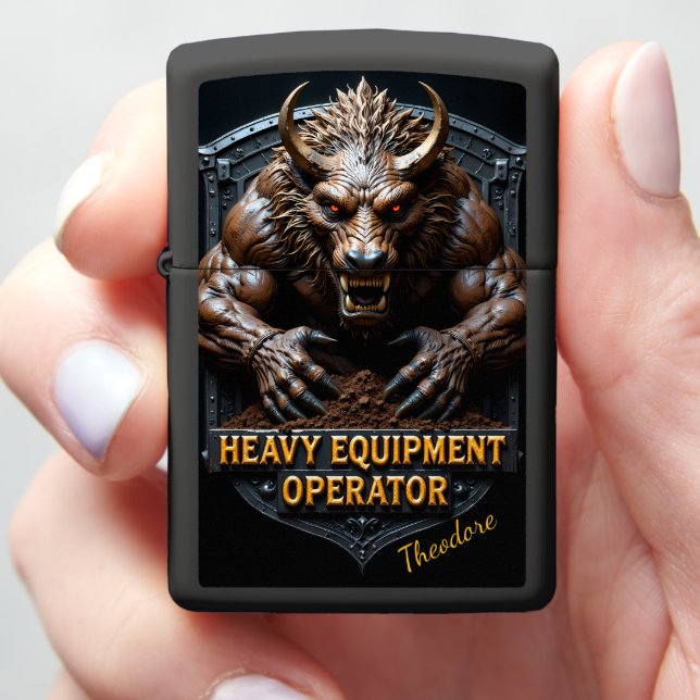 Heavy Equipment Earth Warrior Monster Zippo Lighter (In Hand)