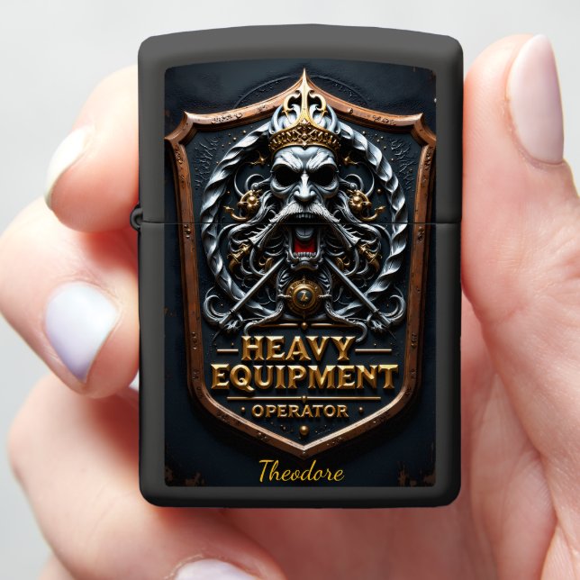 Heavy Equipment Grader King Demigod Zippo Lighter (In Hand)