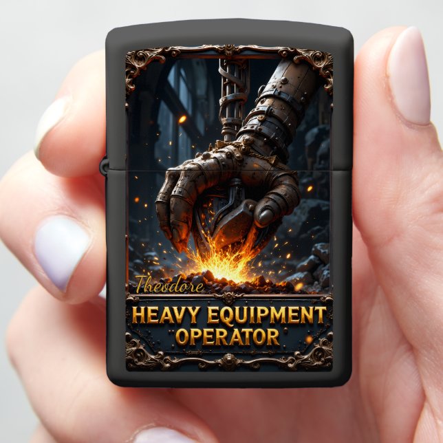 Heavy Equipment Grapple Claw Impact Zippo Lighter (In Hand)
