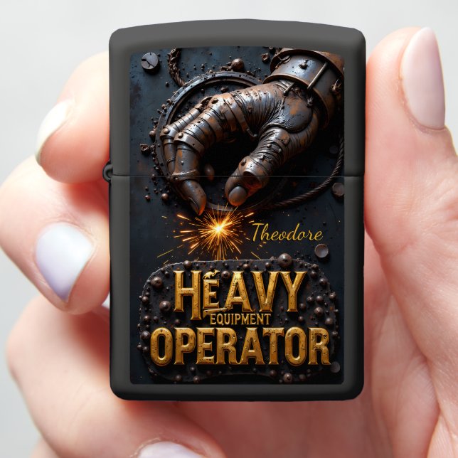 Heavy Equipment Grapple Claw Welding Zippo Lighter (In Hand)