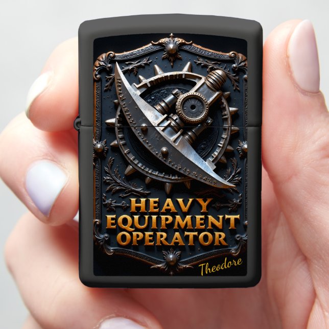 Heavy Equipment Grapple Cutter Attachment Zippo Lighter (In Hand)