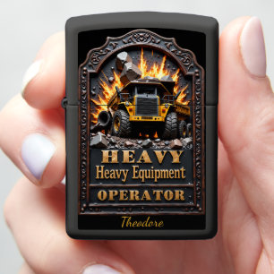 Heavy Equipment Haul Truck Explosion Ornate Zippo Lighter