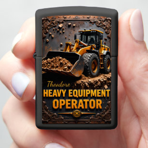 Heavy Equipment Loader Earth Ornate Zippo Lighter