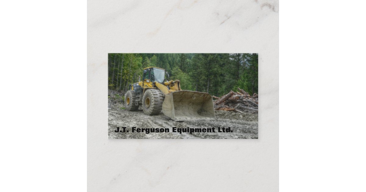 Heavy Equipment Machinery Land Clearing Tractor Business Card Zazzle