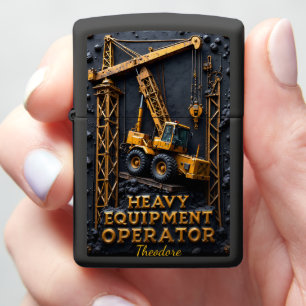 Heavy Equipment Mobile Crane Construction Zippo Lighter