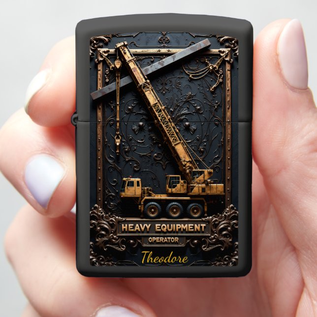 Heavy Equipment Mobile Crane Telescopic Zippo Lighter (In Hand)