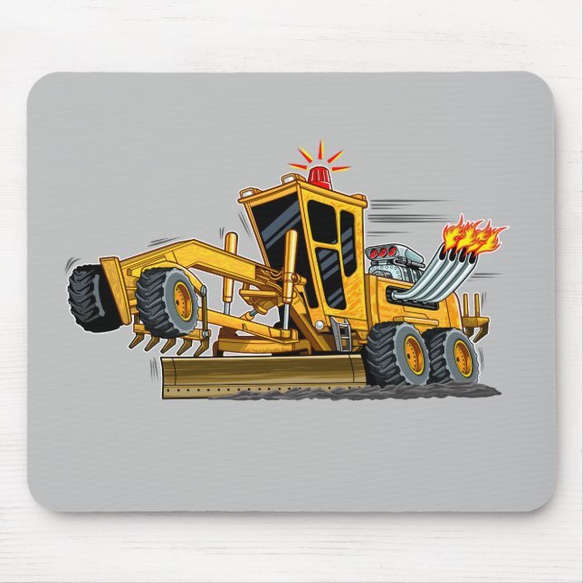 Heavy Equipment Motor Grader Mouse Pad (Front)