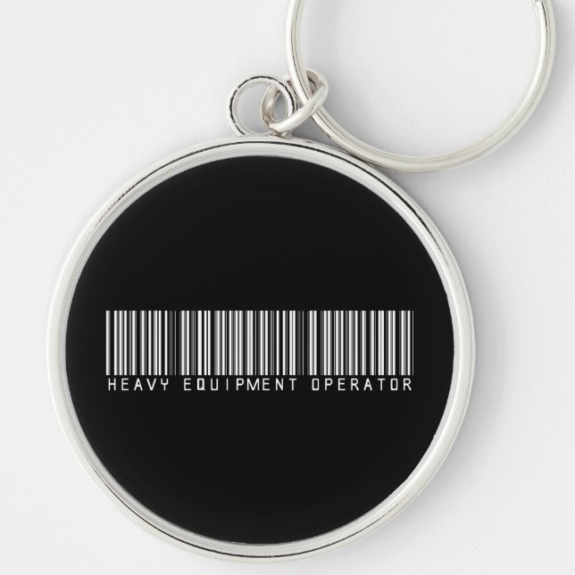 Heavy Equipment Operator Bar Code Keychain (Front)