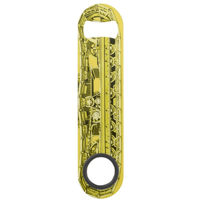 HEAVY EQUIPMENT OPERATOR CRANE OPERATOR TANK TRAC SPEED BOTTLE OPENER (Back)