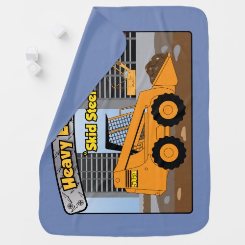 Heavy Equipment Skid Steer baby blanket