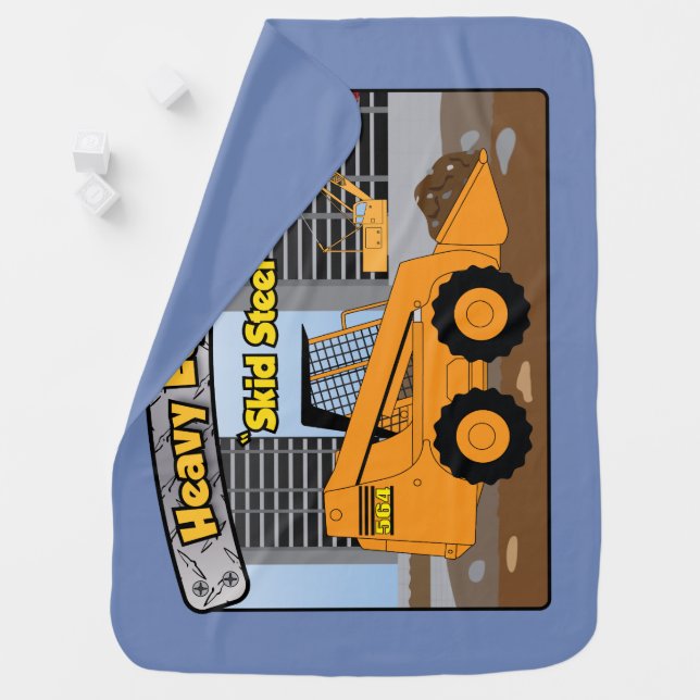 Heavy Equipment Skid Steer baby blanket (In Situ)