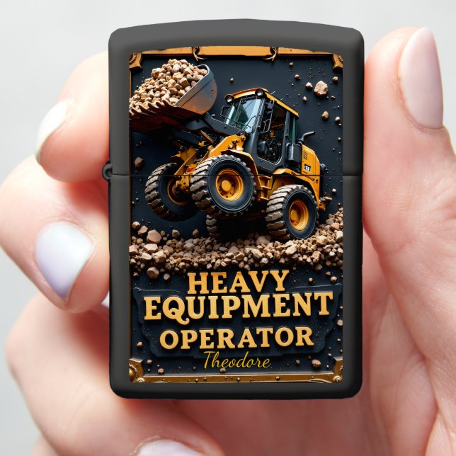 Heavy Equipment Skid Steer Loader Load Zippo Lighter (In Hand)