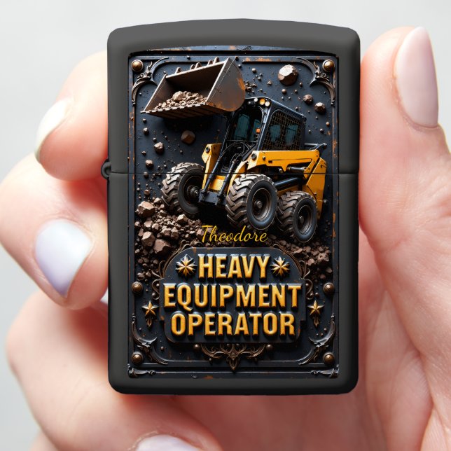 Heavy Equipment Skid Steer Loader Zippo Lighter (In Hand)
