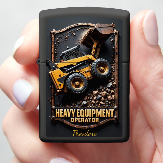 Heavy Equipment Skid Steer Tilting Load Zippo Lighter (In Hand)