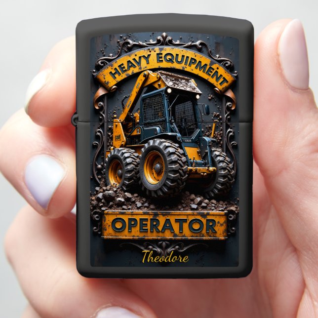 Heavy Equipment Skid Steer Tire Zippo Lighter (In Hand)