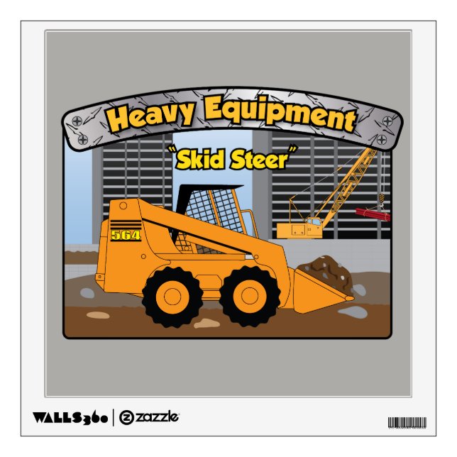 Heavy Equipment Skid Steer Wall Decor (Front)