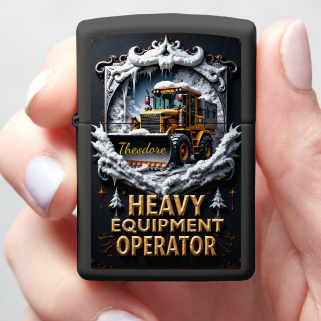 Heavy Equipment Snow Loader Icicle Zippo Lighter (In Hand)