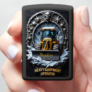Heavy Equipment Snow Plow Gothic Zippo Lighter