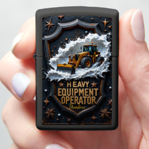 Heavy Equipment Snow Plow Winter Zippo Lighter