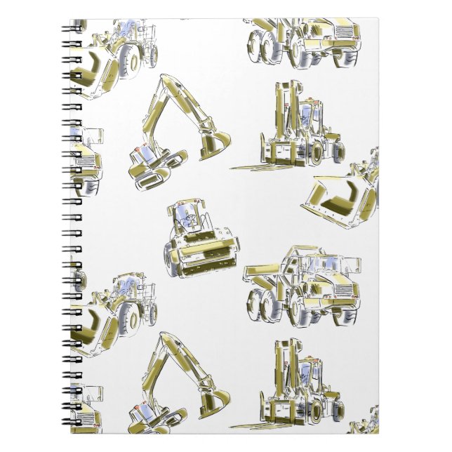 Heavy Equipment Spiral Notebook for Work (Front)