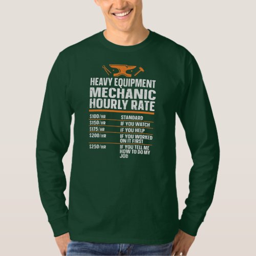 Heavy Equipment Technician Heavy Duty Mechanic T_Shirt