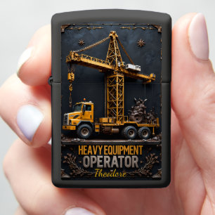 Heavy Equipment Tower Crane Truck Zippo Lighter