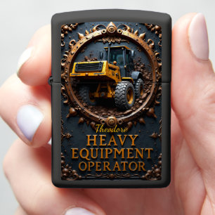 Heavy Equipment Wheel Loader Circular Zippo Lighter