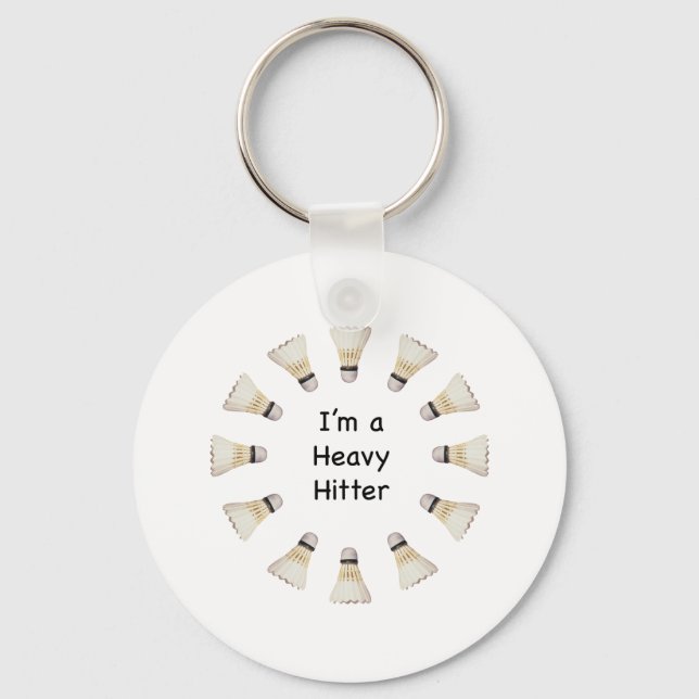 Heavy Hitter Badminton Keychain (Front)