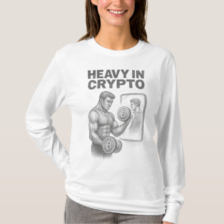 Heavy In Crypto Bitcoin Enthusiasts Sketch T-Shirt