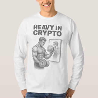 Heavy In Crypto Bitcoin Enthusiasts Sketch T-Shirt
