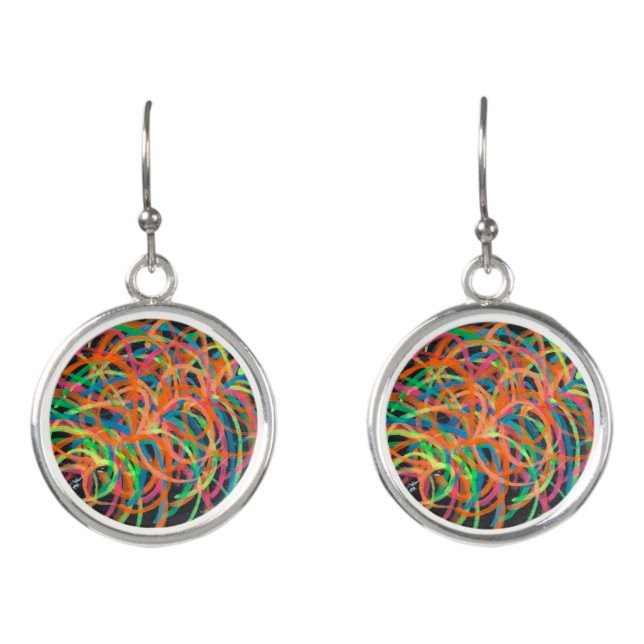 Heavy Ion Collisions earrings (Front)