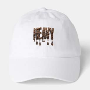 Heavy Iron Chain Typography Gym Lifting Powerlifte Hat