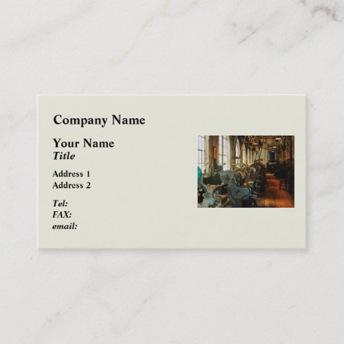 Heavy Machine Shop Business Card Template