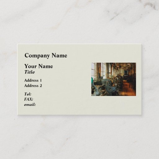 Customizable Heavy Machine Shop Business Card Template
