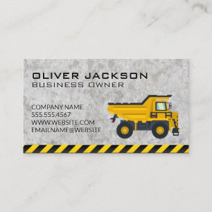 Heavy Machinery Construction Vehicle Blue collar Business Card