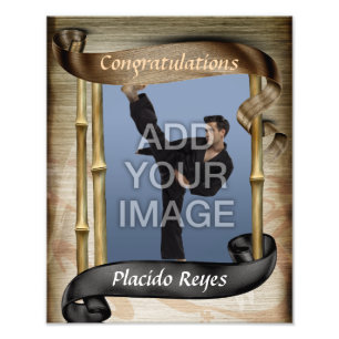 Heavy Martial Arts Black Belt Portrait One Photo Print