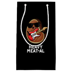 Heavy Meat-al Funny Meat Steak Pun Dark BG Small Gift Bag