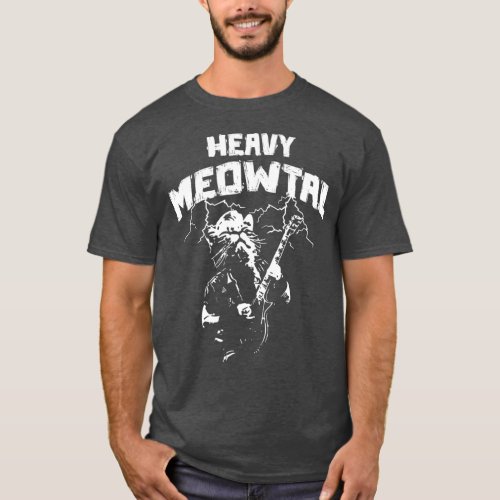 Heavy Meowtal  Cat Lover Gifts  Heavy Metal Gift T_Shirt