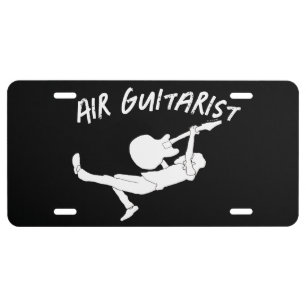 Heavy Metal Air Guitar License Plate