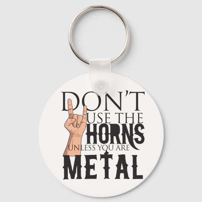 Heavy Metal Badass Keychain (Front)