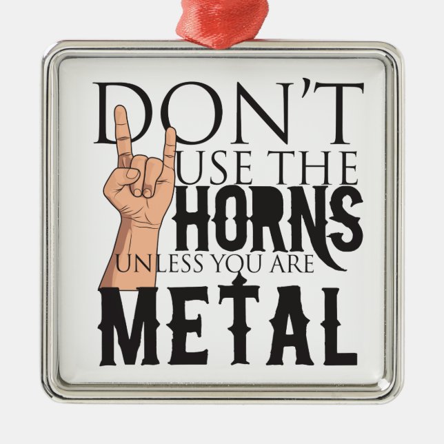 Heavy Metal Badass Metal Ornament (Front)