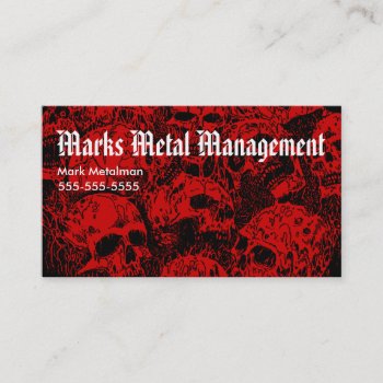 Heavy Metal Business Card by HeavyMetalHitman at Zazzle