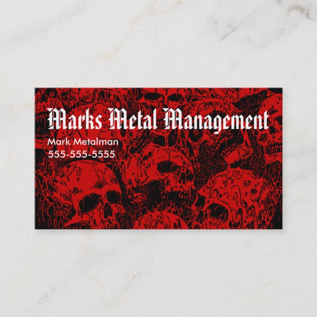 Heavy Metal Business Card (Front)