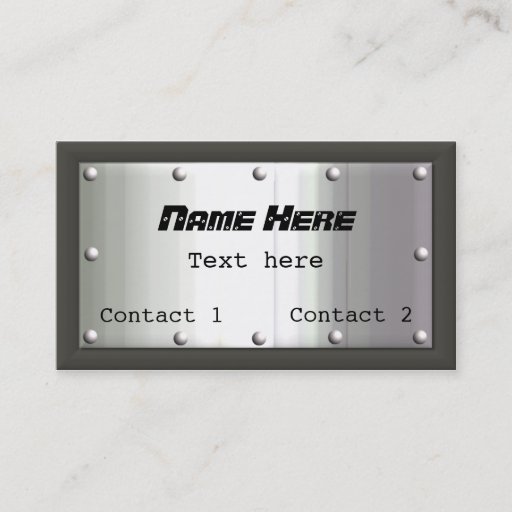 Customizable Heavy Metal Business Card
