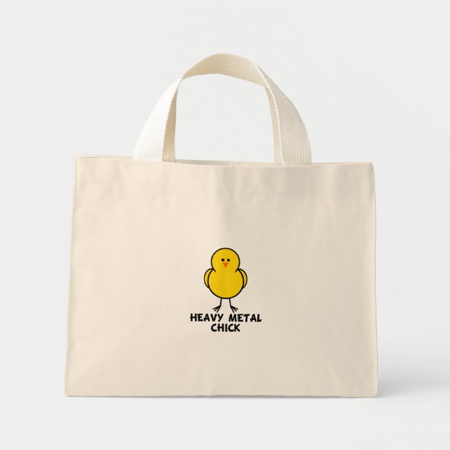 Heavy Metal Chick Mini Tote Bag (Front)