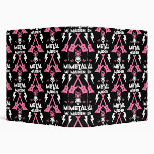 Heavy Metal Chick Music Fan 3 Ring Binder